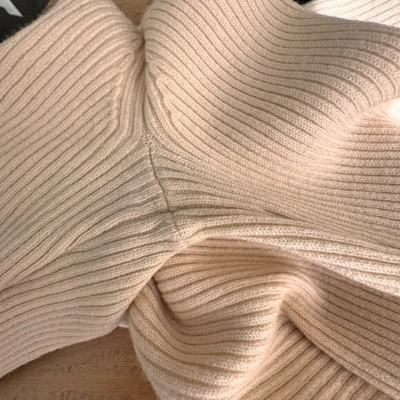 Theory Lexianna Evian Stretch Wool Blend Sweater Dress Colorblock Ivory/Black - Picture 12 of 15